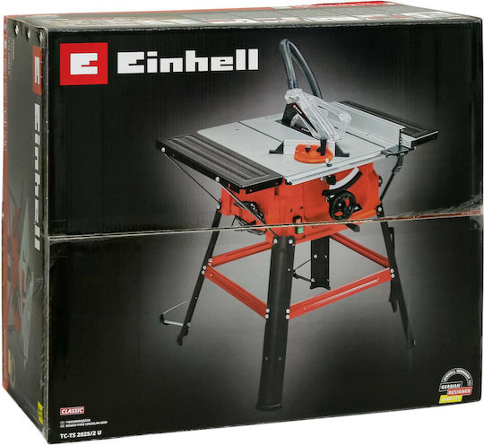 Einhell TC-TS 2025/2 U Δισκοπρίονο Πάγκου με Ισχύ 2000W, Οδηγό Laser, Δίσκο Κοπής Διαμέτρου 250mm & Ταχύτητα Κοπής 5000rpm