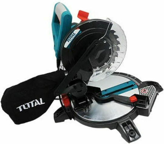 Total Miter Saw Electric with Power 1400W, Cutting Disc Diameter 210mm & Cutting Speed 5rpm