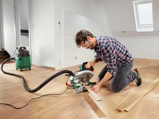 Bosch PCM 8 Φαλτσοπρίονο Ρεύματος με Ισχύ 1200W, Οδηγό Laser & Δίσκο Κοπής Διαμέτρου 216mm