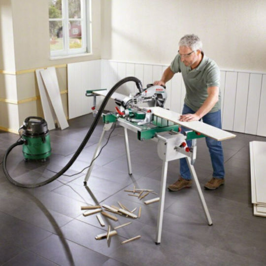 Bosch PCM 8 S Miter Säge Schiebe mit Leistung 1200W, Laserführung & Sägeblattdurchmesser 216mm