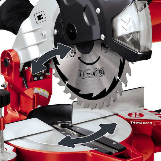 Einhell TH-MS 2513L Miter Saw Electric 1600W with Cutting Guide (laser) and Disc Diameter 250mm