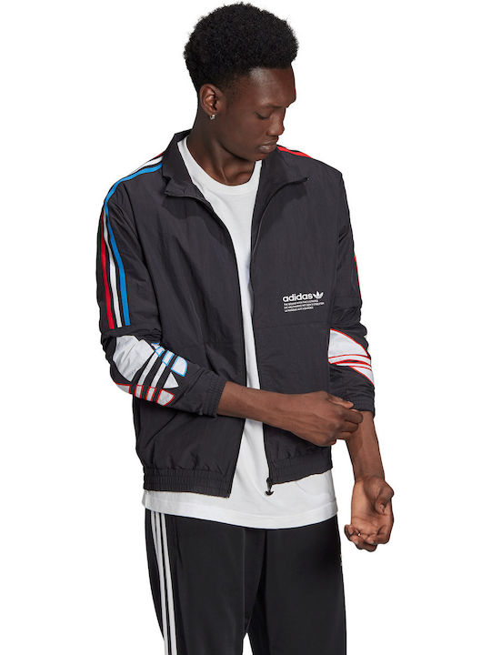 Adidas Adicolor Tricolor Ανδρική Φούτερ Ζακέτα με Τσέπες Μαύρη GN3582 |  Skroutz.gr
