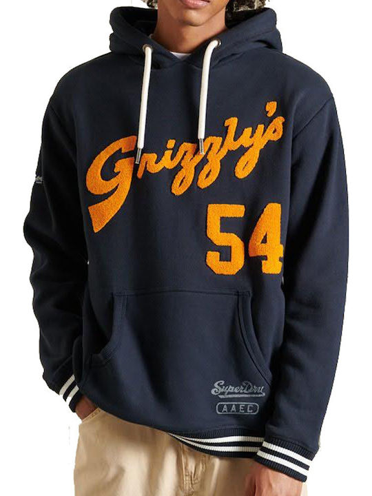 Collegiate Sweatshirt with Hood Eclipse Navy