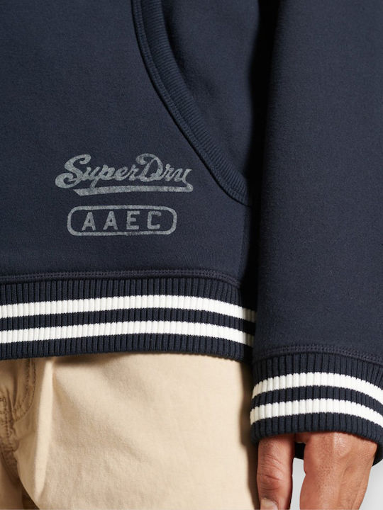 Collegiate Sweatshirt with Hood Eclipse Navy