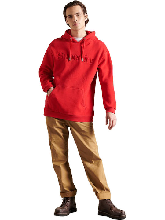 Sweatshirt with Hood Red