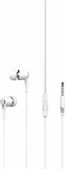 XO EP21 In-ear Handsfree με Βύσμα 3.5mm Λευκό