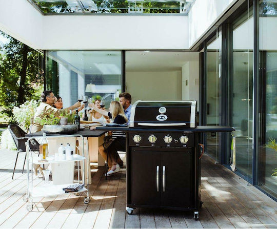 Australia 425G Gasgrill Gusseisen Rost 64cmx44.5cmcm mit 4 cm 16.8kW und Seitenbrenner