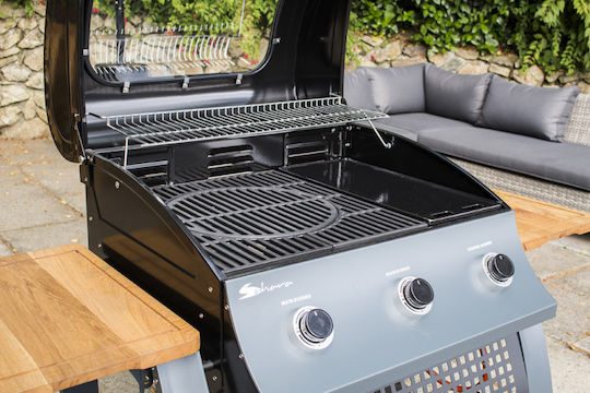 Sahara BBQ S350 Газово Барбекю Решетка 49брx66брсм. с 3 бр 13кВт