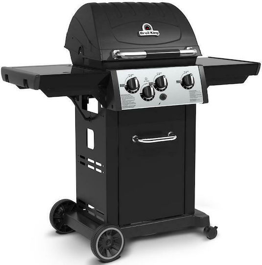 Broil King Royal 340 Ψησταριά Υγραερίου Μαντεμένιας Σχάρας 56x38εκ. με 3 Εστίες 8.8kW και Πλαϊνό Μάτι 2.7kW