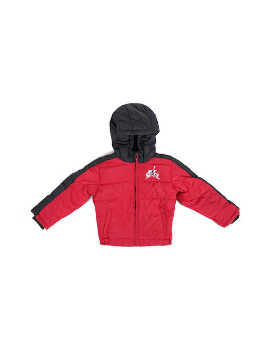 Jordan Kinderjacke Kurz mit Kapuze Rot