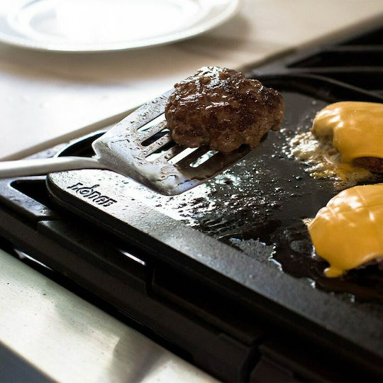 Lodge Non-Stick Double Sided Baking Plate with Cast Iron Flat & Grill Grilling Surface 51cm x 26cm x 2.05cm