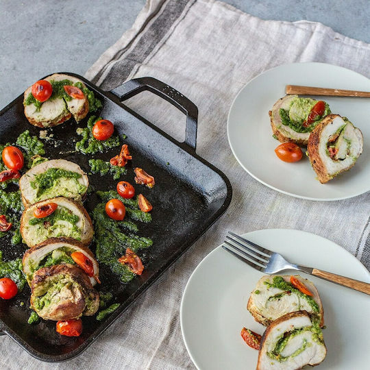 Lodge Non-Stick Baking Plate with Cast Iron Flat Grilling Surface 36.83cm x 27.94cm x 3.55cm