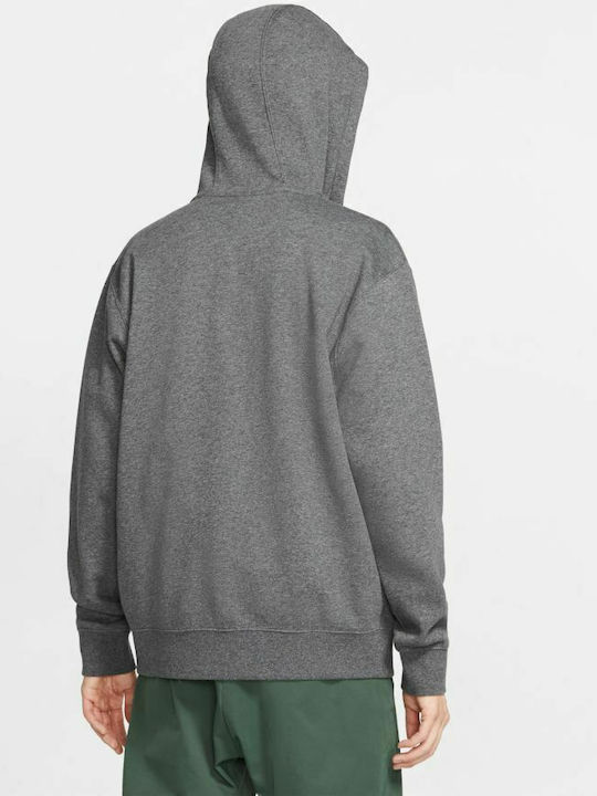 Club Cardigan With Hood Gray