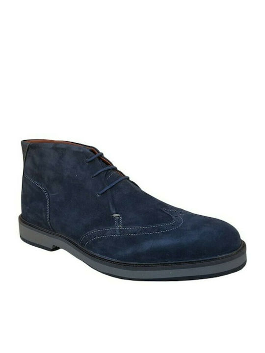 Canguro Suede Navy Μπλε Ανδρικά Μποτάκια