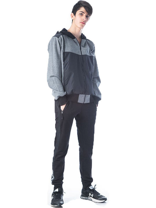 Gray Hooded Cardigan