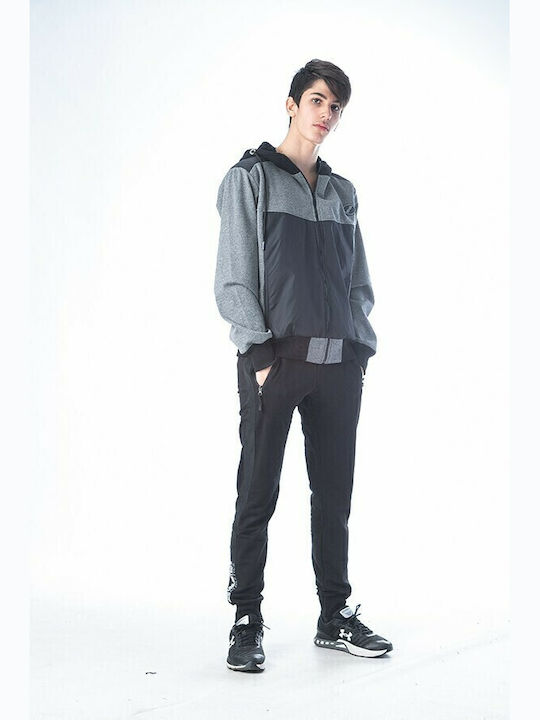Gray Hooded Cardigan