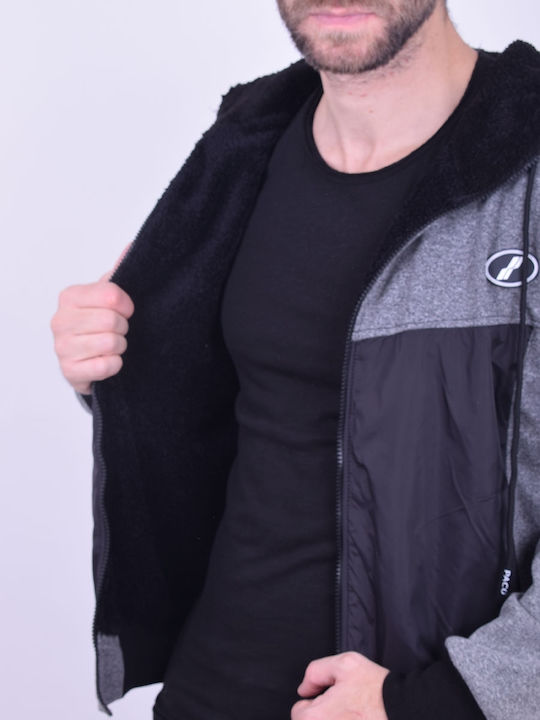 Gray Hooded Cardigan