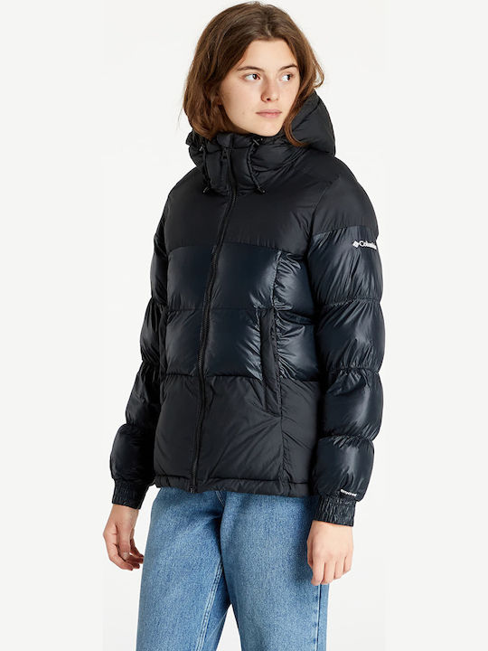 Pike Lake II Women's Short Puffer Jacket for Winter with Hood Black