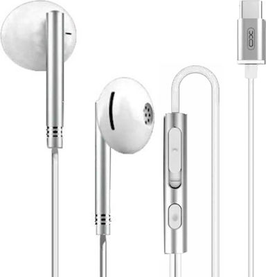 XO EP29 Earbuds Handsfree με Βύσμα USB-C Ασημί