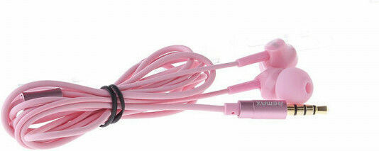 Remax RM-501 In-ear Handsfree με Βύσμα 3.5mm Ροζ