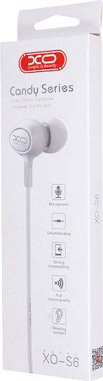 XO S6 In-ear Handsfree Ακουστικά με Βύσμα 3.5mm Λευκό
