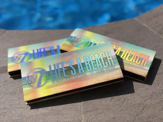 W7 Cosmetics Life's a Beach Palette with Pressed Powder Eye Shadows 9.6gr