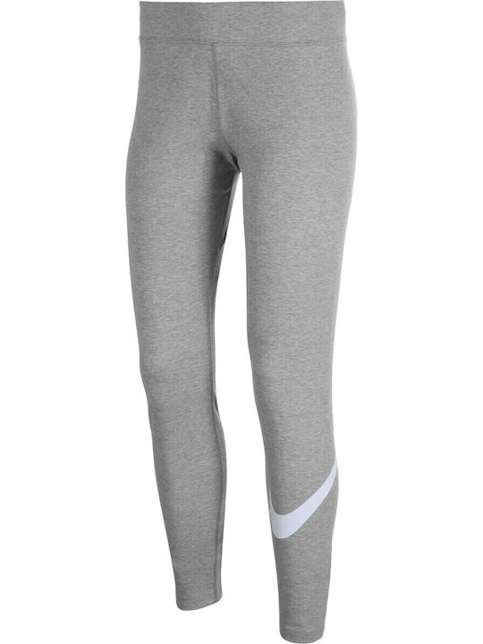 Essential Mid-Rise Swoosh Women's Long Training Legging Gray