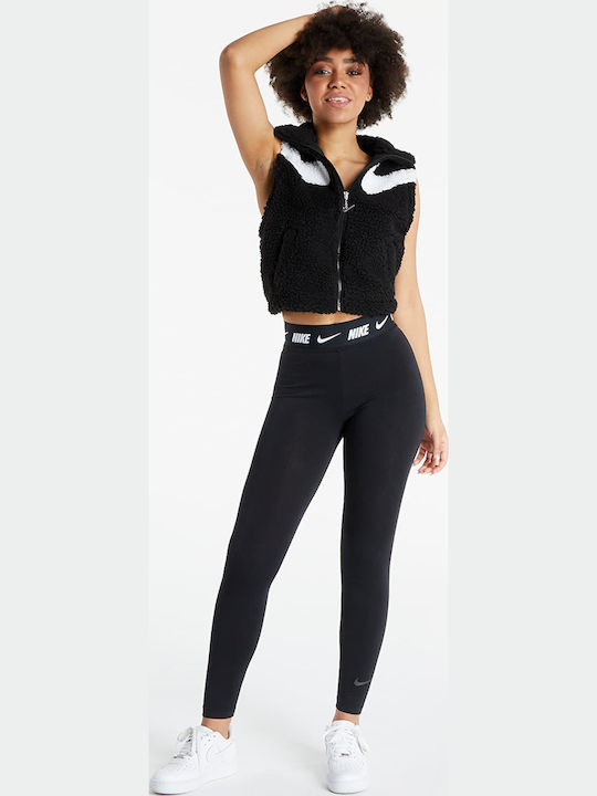 Sportswear Training Γυναικείο Μακρύ Κολάν Ψηλόμεσο Μαύρο