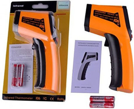 Infrared Thermometer for Temperatures from -50°C to 400°C with Distance to Target Ratio 12:1