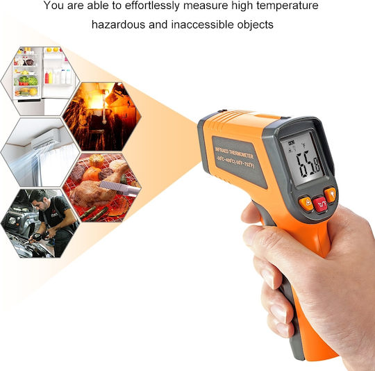 ACP TN400 Termometru cu infraroșu pentru temperaturi de la -50°C până la 400°C cu Raport de Distanță 12:1