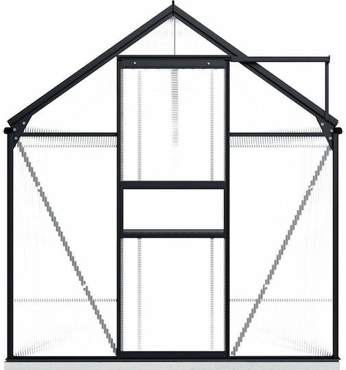 vidaXL 48218 Gewächshaus Typ Haus mit Aluminiumrahmen 3.7x1.9x22m