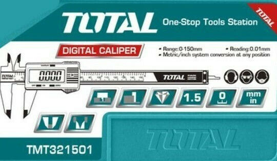 Total TMT321501 Digital Dicke Messgeräte Mit Präzision 0.01mm Und Messbereich Bis 150mm