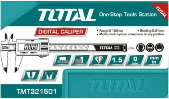 Total TMT321501 Digital Dicke Messgeräte Mit Präzision 0.01mm Und Messbereich Bis 150mm