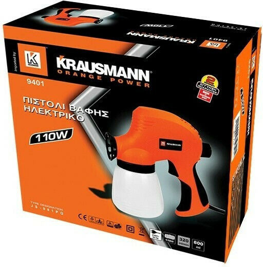 Krausmann Electric Paint Spray Gun 110W with 0.8lt Container 9401