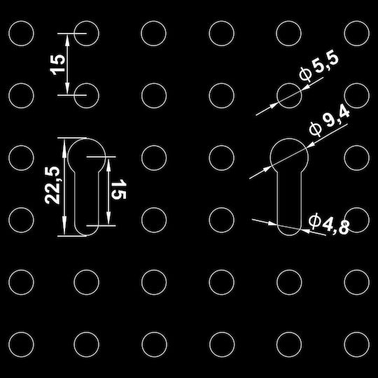 vidaXL Perforated Back 160x58cm