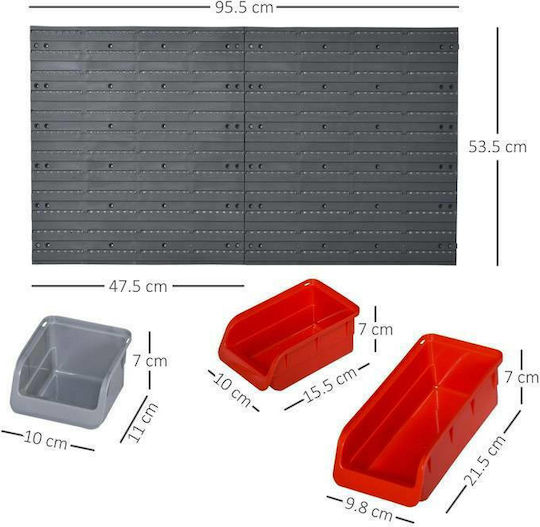 Durhand Durhand B40-022RD Perforated Back 63.5x63.5cm
