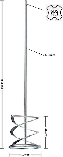 Epica Star Paint Mixing Paddle SDS Plus 100x600mm EP-30510