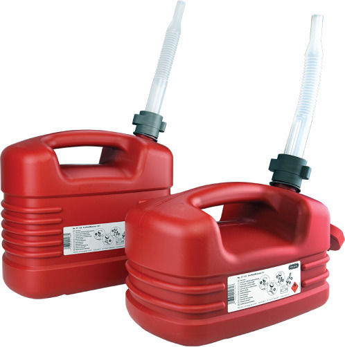 Pressol Fuel Can Double Position Plastic with Extension Tube 5lt Red