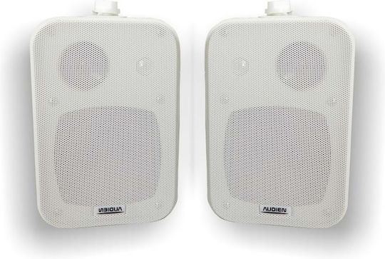 Audien BT-408 Παθητικά Επιτοίχια Ηχεία 30W (Ζεύγος) 20.8x12.3x13.8εκ. Λευκά