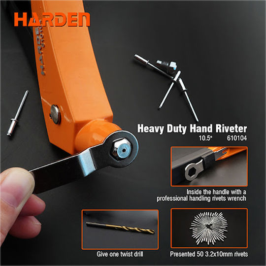 Harden 610104 Riveter Type Gun Length 260mm Set 55 Pieces