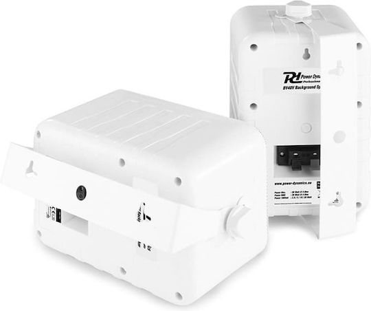 Power Dynamics BV40V Επιτοίχια Ηχεία (Ζεύγος) 15.1x12.7x19.8εκ. Λευκά