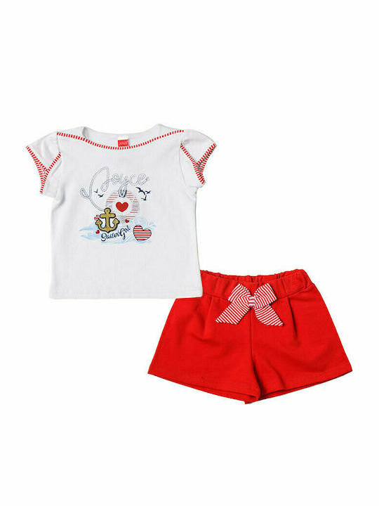 Joyce Kids Set with Shorts Summer 2pcs Red