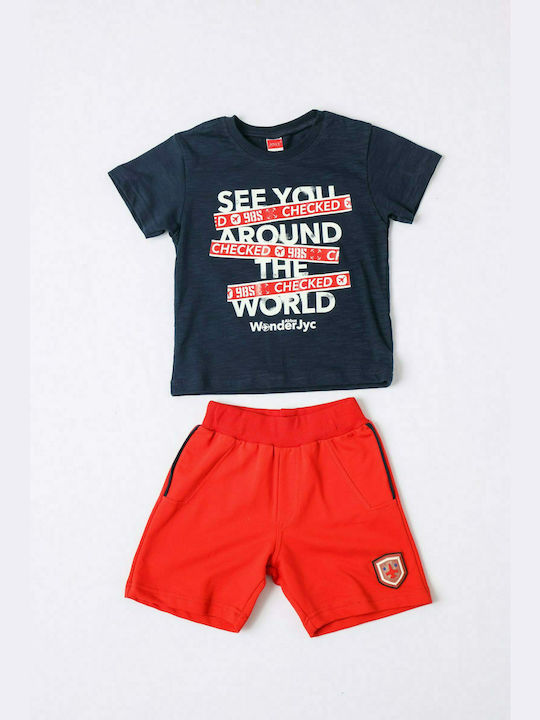 Joyce Kids Set with Shorts Summer 2pcs Blue