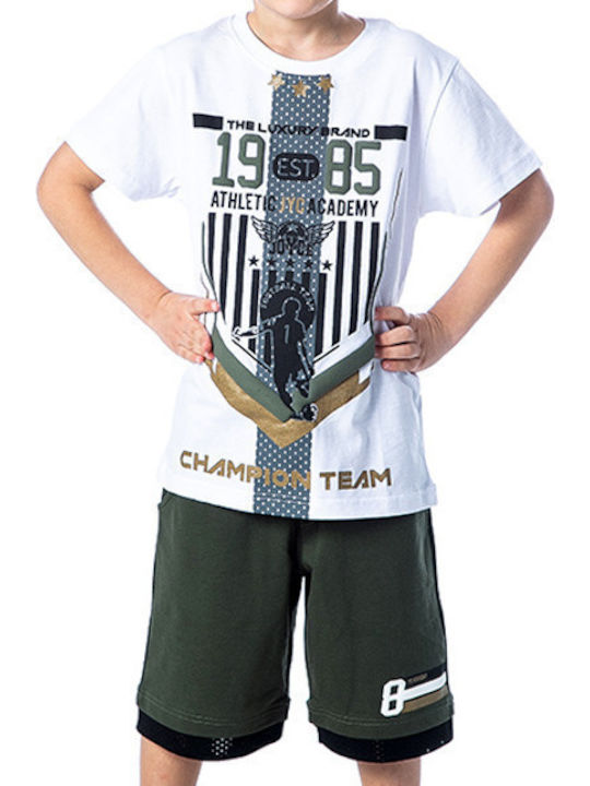 Kids' Set with Shorts Summer 2pcs White