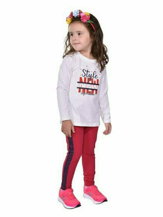 Joyce Kids Set with Leggings Winter 2pcs White