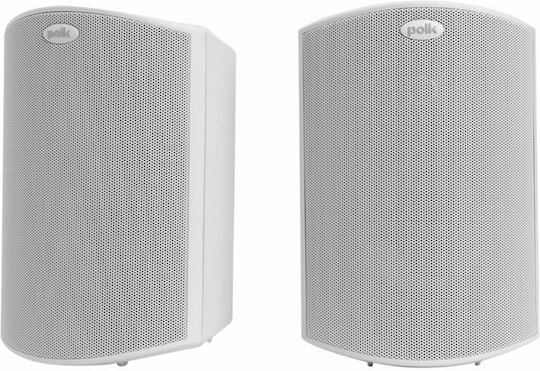 Polk Audio Atrium6 Παθητικά Επιτοίχια Ηχεία 100W (Ζεύγος) 19.5x22.2x26.7εκ. Λευκά