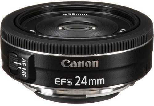 Canon Crop Kameraobjektiv EF-S 24mm f/2.8 STM Standard / Pfannkuchen für Canon EF-S Mount Black