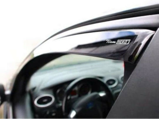 Heko Set of Windbreakers Front and Rear Car Dark Fime for Dacia Logan 4pcs