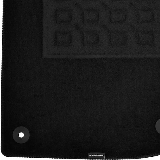 Cik Set of Front and Rear Mats 4pcs for Peugeot 208 3D/5D 04/2012-2019 Black