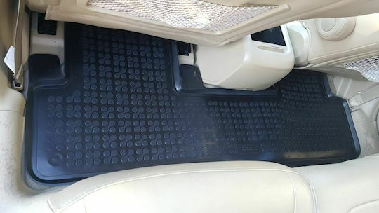 Rezaw Plast Set of Front and Rear Mats 3pcs Tray Type for Honda CR-V 2012-2018 Black